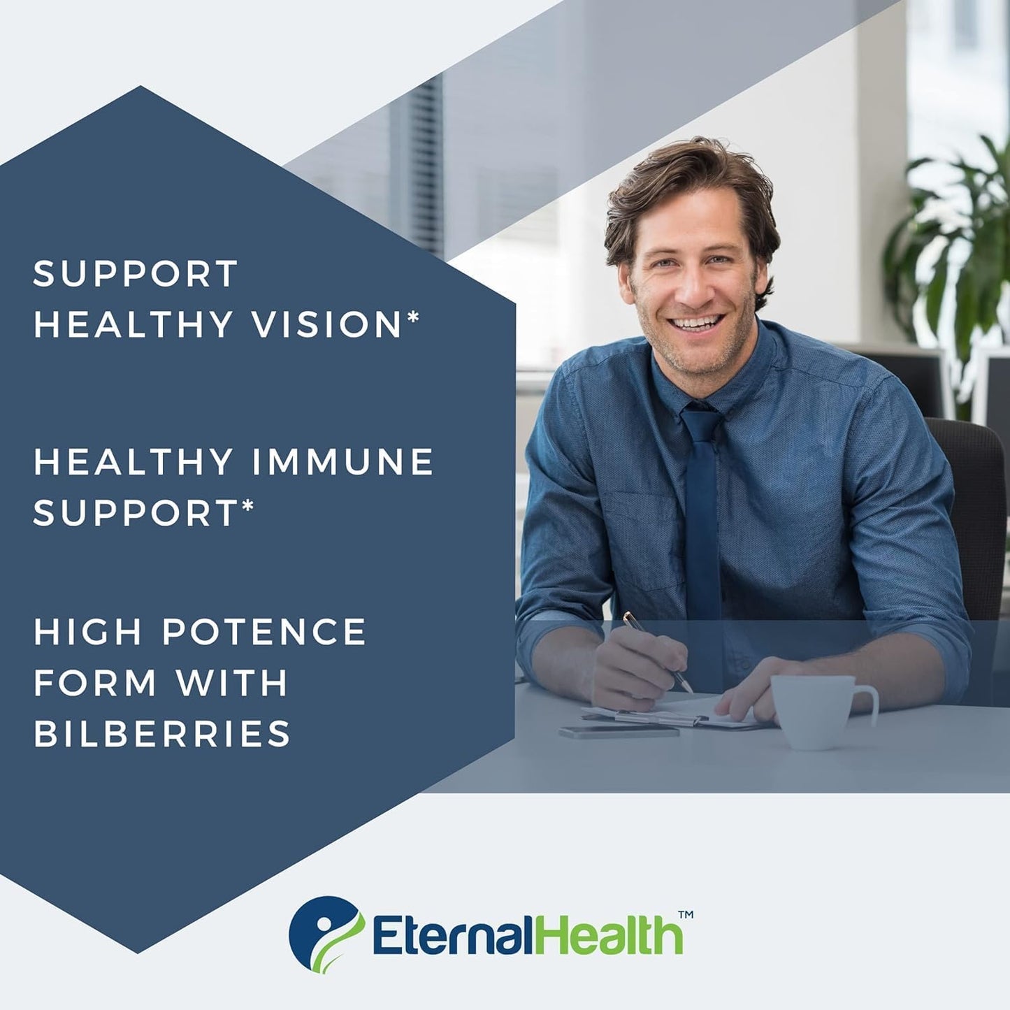 High Potency Eterna.l-Health Vitamin A Capsules with Bilberry Extracts - Supports Vision & Immune System - 90 Veg Capsules