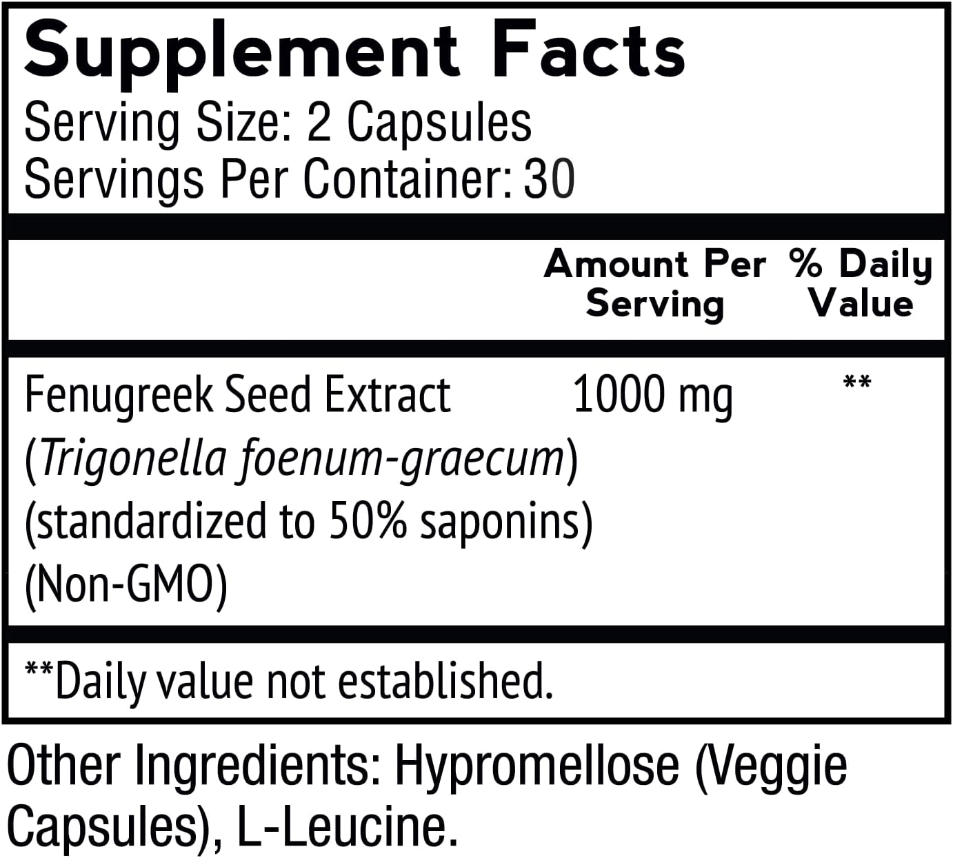 High-Potency Fenugreek Extract - Testosterone Support for Men - Muscle Growth & Energy - 1 Month Supply - VitaMonk FenuTrax™ (60 Capsules)