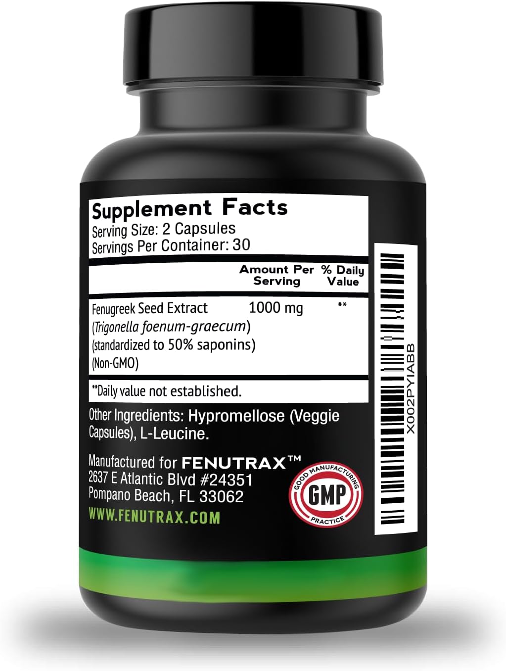 High-Potency Fenugreek Extract - Testosterone Support for Men - Muscle Growth & Energy - 1 Month Supply - VitaMonk FenuTrax™ (60 Capsules)