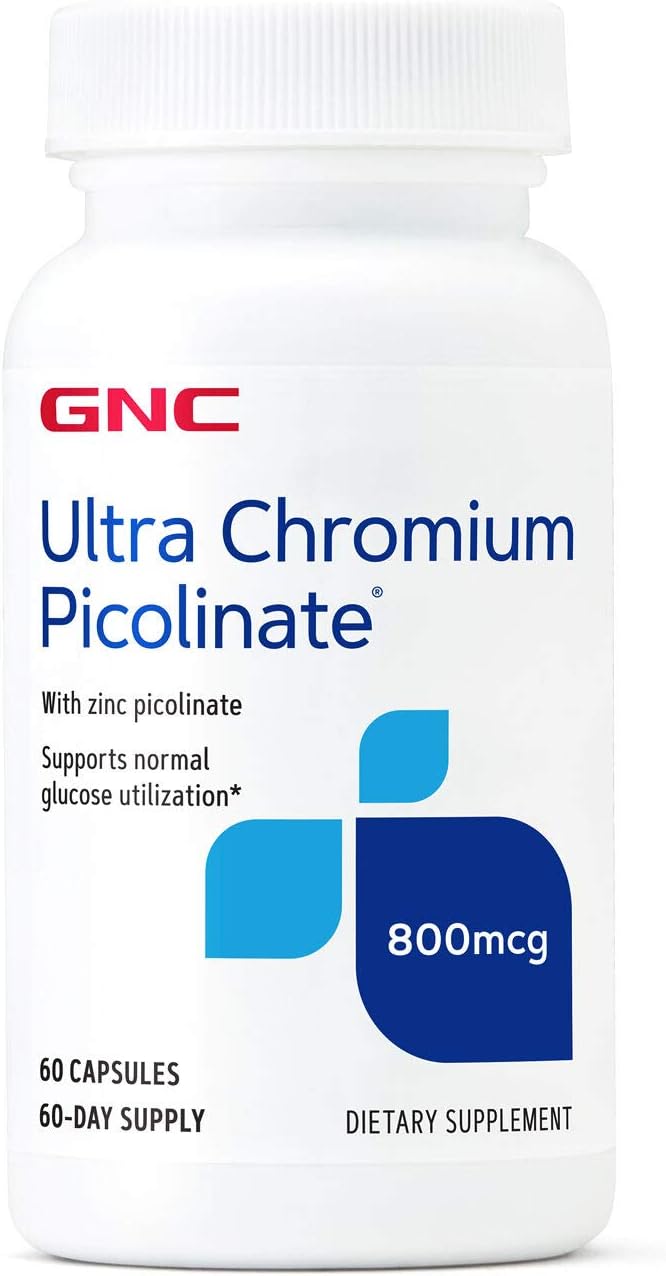 High Potency GNC Chromium Picolinate Supplement - 800mcg, 60 Capsules