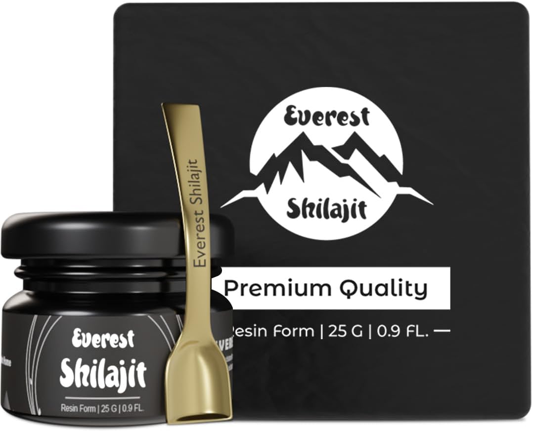 High Potency Gold Grade Everest Shilajit Resin for Men & Women | Pure Nepalese Shilajit with 85+ Trace Minerals | 75% Fulvic Acid | Lab Tested | 50 Servings, 25 GM