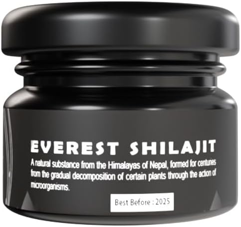 High Potency Gold Grade Everest Shilajit Resin for Men & Women | Pure Nepalese Shilajit with 85+ Trace Minerals | 75% Fulvic Acid | Lab Tested | 50 Servings, 25 GM