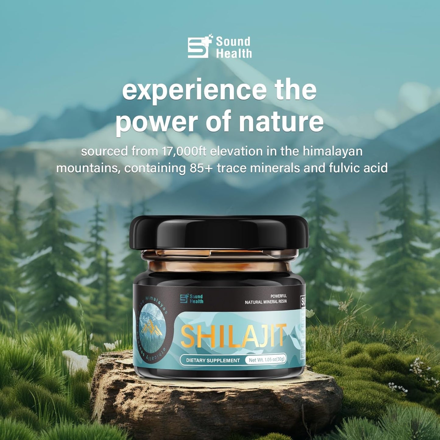 High Potency Gold Grade Himalayan Shilajit Resin for Energy & Immune Support - 80 Servings, 85+ Trace Minerals, 80%+ Fulvic Acid - Men & Women