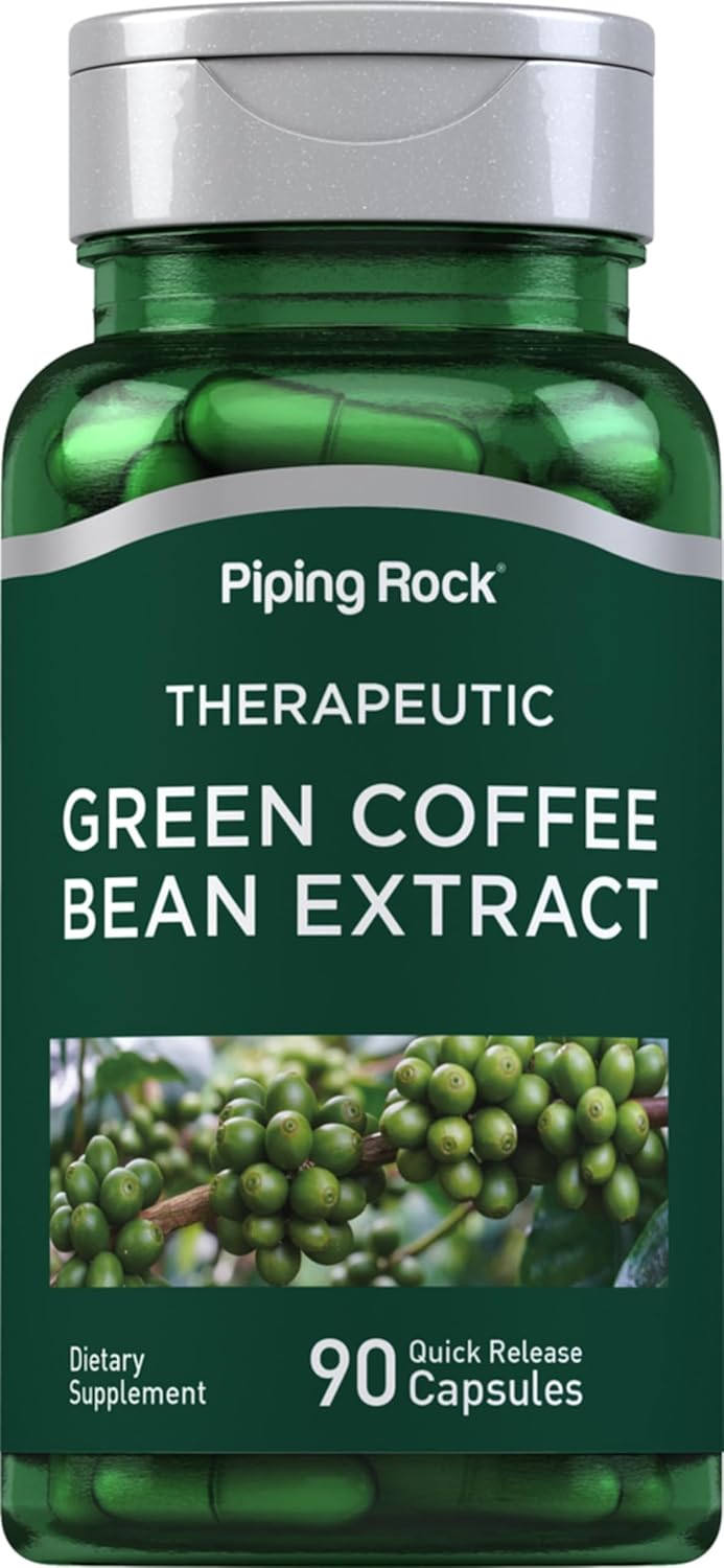 High Potency Green Coffee Bean Extract Capsules - 8000 mg | 90 Count | Non-GMO, Gluten Free Dietary Supplement