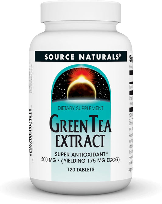 High-Potency Green Tea Extract Tablets - 500 mg Antioxidant Support - 120 Count