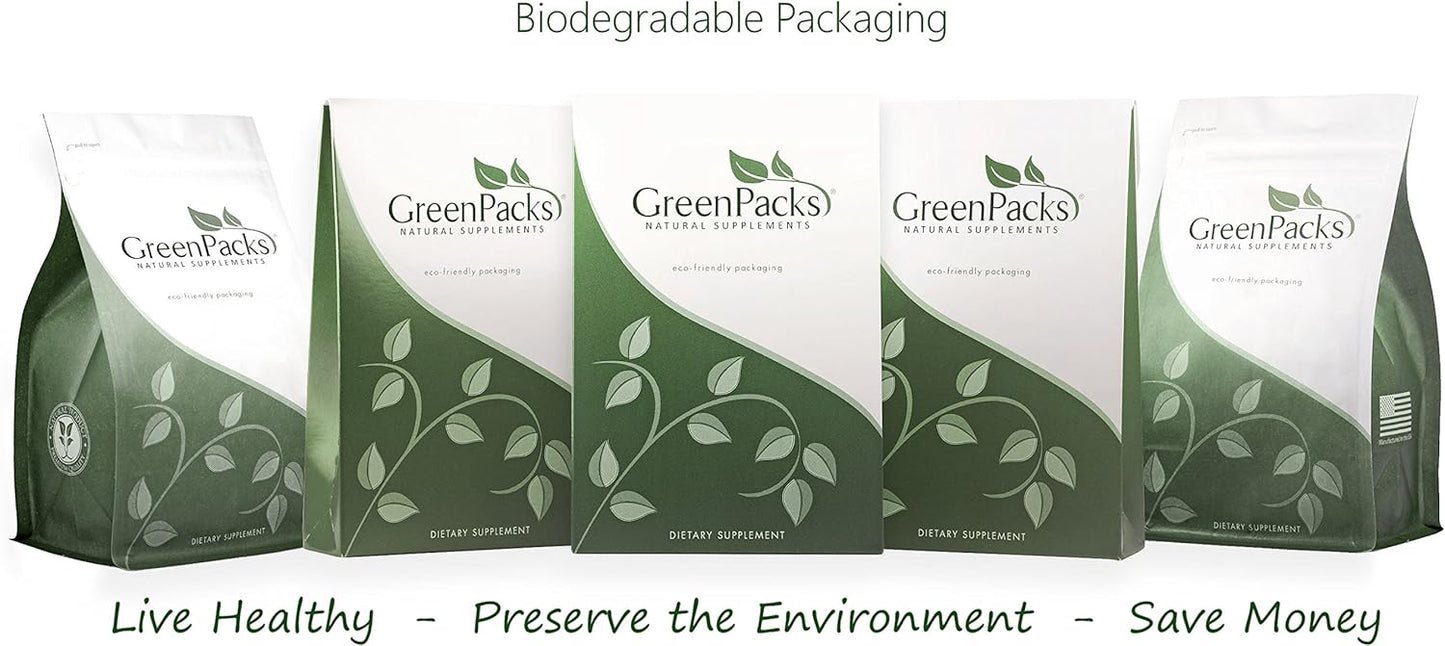 High-Potency GreenPacks® Olive Leaf Extract Supplement - 400 Capsules for Immune Support & Antioxidant Boost