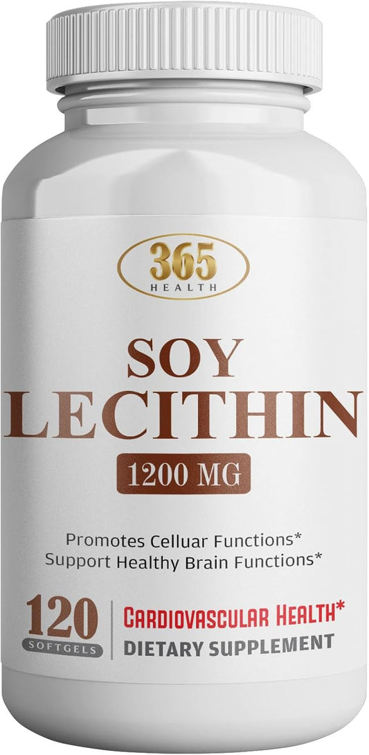 High Potency Health LFE Lecithin 1200mg Softgels for Brain & Nerve Support - Natural Essential Fatty Acids Dietary Supplement