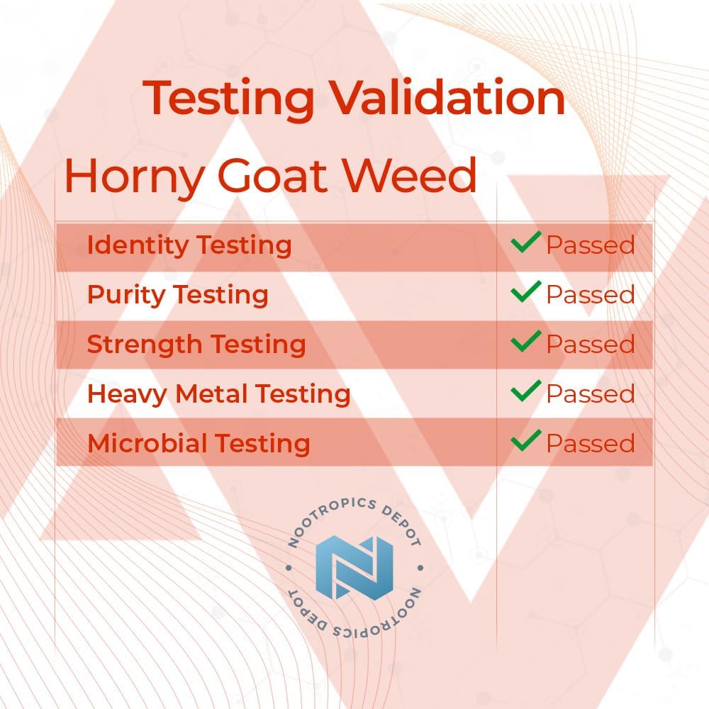 High-Potency Horny Goat Weed Capsules | 200mg | 30 Count | 50% Icariin | Epimedium Brevicornum