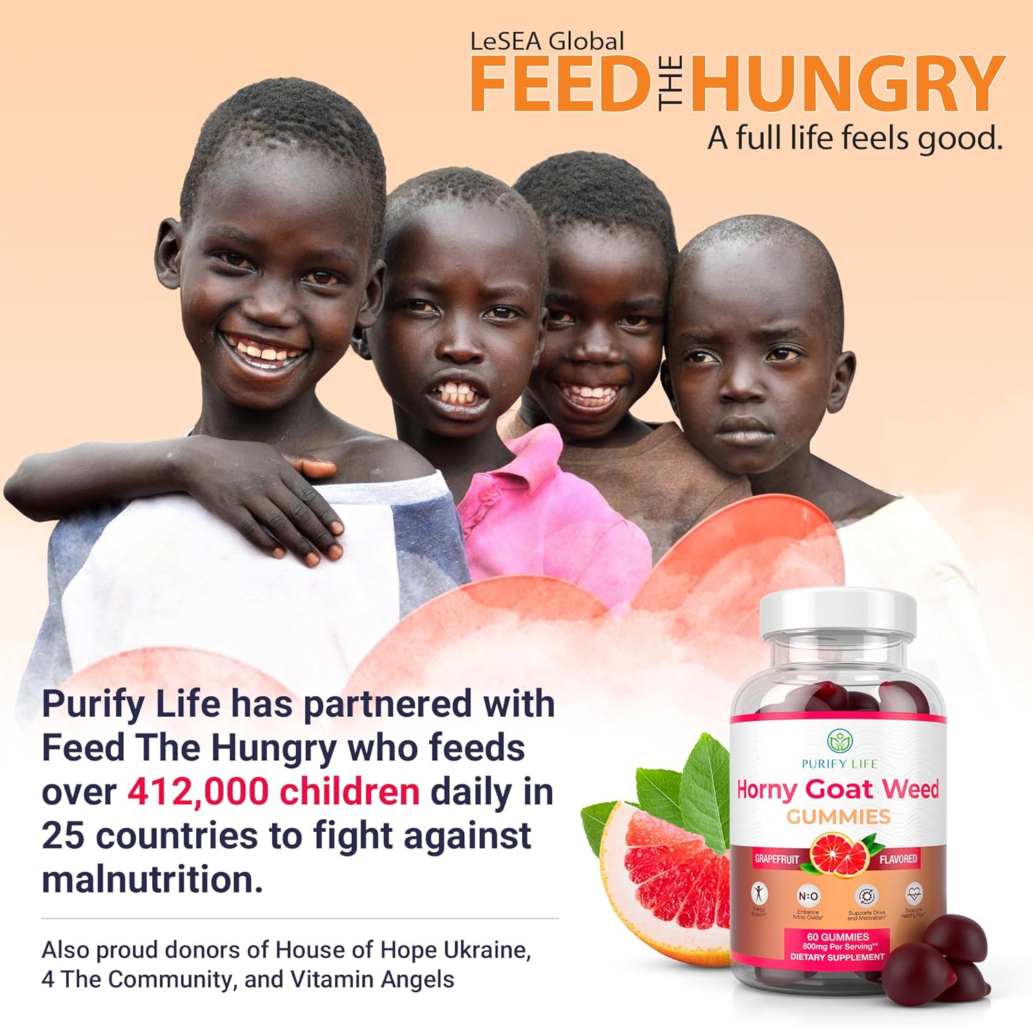 High-Potency Horny Goat Weed Extract Gummies for Men and Women - Natural Energy Boost, Stamina, and Performance Support - Vegan, Gluten-Free Grapefruit Chews