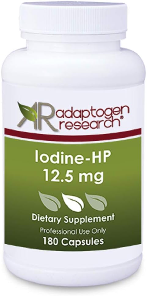 High Potency Iodine Complex Supplement - 12.5 mg with Sodium Iodide Potassium Iodide - 180 Vegetarian Capsules by Adaptogen Research