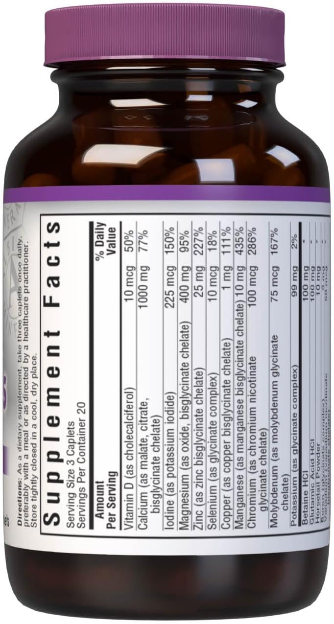 High Potency Iron-Free Chelated Multiminerals with Albion Chelated Minerals - Soy-Free, Gluten-Free, Non-GMO, Kosher Certified - 60 Caplets