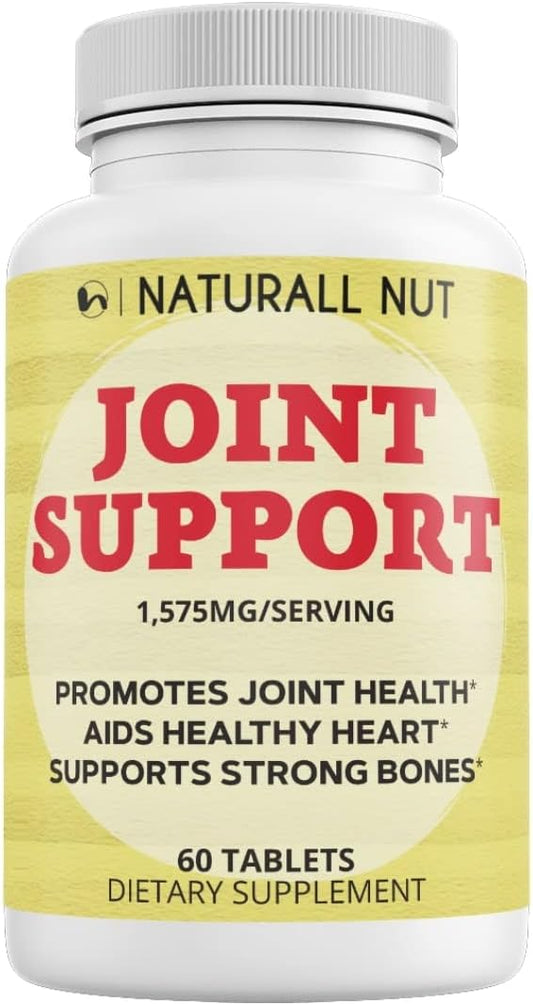 High Potency Joint Support Formula with Glucosamine, Chondroitin, MSM, Turmeric, Boswellia, Hyaluronic Acid, Collagen - Non GMO Joint Supplements for Women & Men - 60 Tablets