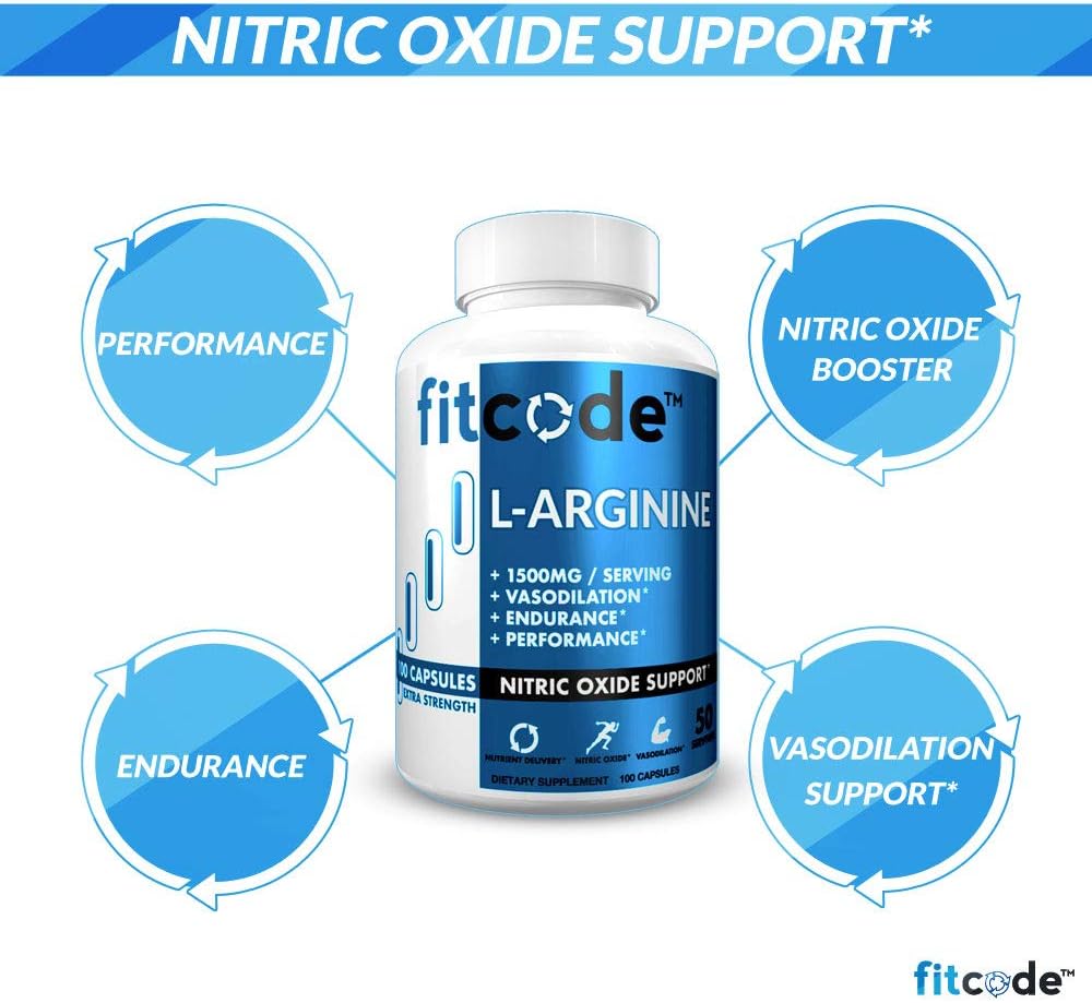 High Potency L-Arginine HCl 1500mg for Vascularity, Pumps, Endurance, Muscle Growth - Nitric Oxide Supplement for Performance and Energy - 50 Servings