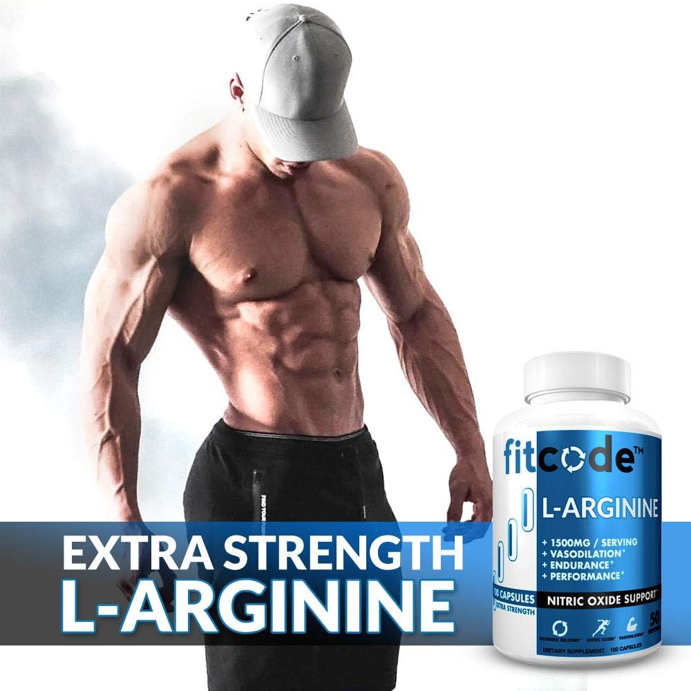 High Potency L-Arginine HCl 1500mg for Vascularity, Pumps, Endurance, Muscle Growth - Nitric Oxide Supplement for Performance and Energy - 50 Servings