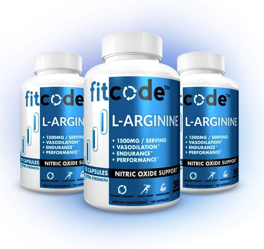 High Potency L-Arginine HCl 1500mg for Vascularity, Pumps, Endurance, Muscle Growth - Nitric Oxide Supplement for Performance and Energy - 50 Servings