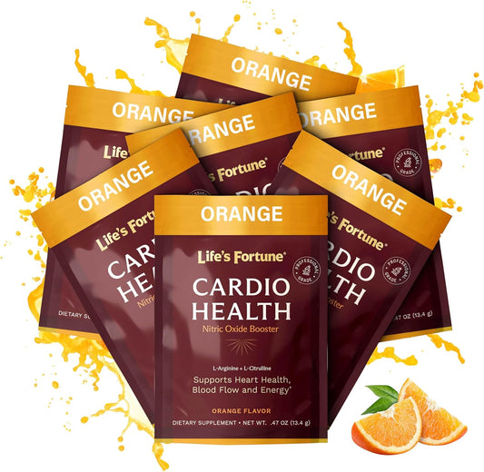 High Potency L Arginine L Citrulline Powder Supplement - Boost Nitric Oxide Naturally with Orange Flavor - 7 Servings