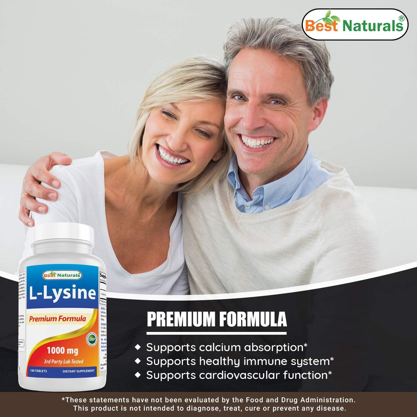 High Potency L-Lysine and L-Proline Supplement - 1000mg & 500mg Capsules for Immune Support and Collagen Production