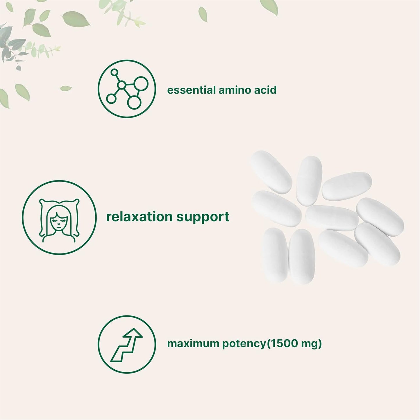 High Potency L-Tryptophan Supplement 240 Caplets - 1500mg Per Serving - Mood and Relaxation Support - Non-GMO - Easy to Swallow - 500mg Per Caplet