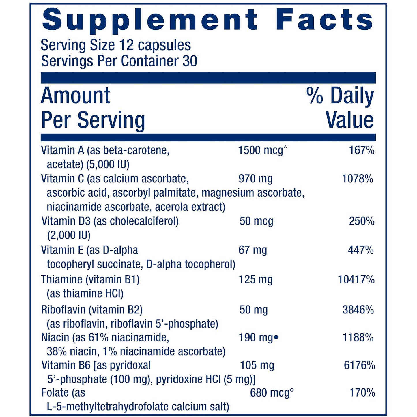 High Potency Life Extension Mix Capsules - Advanced Vitamin & Mineral Formula for Whole-Body Health, Healthy Aging - 360 Capsules, Gluten-Free