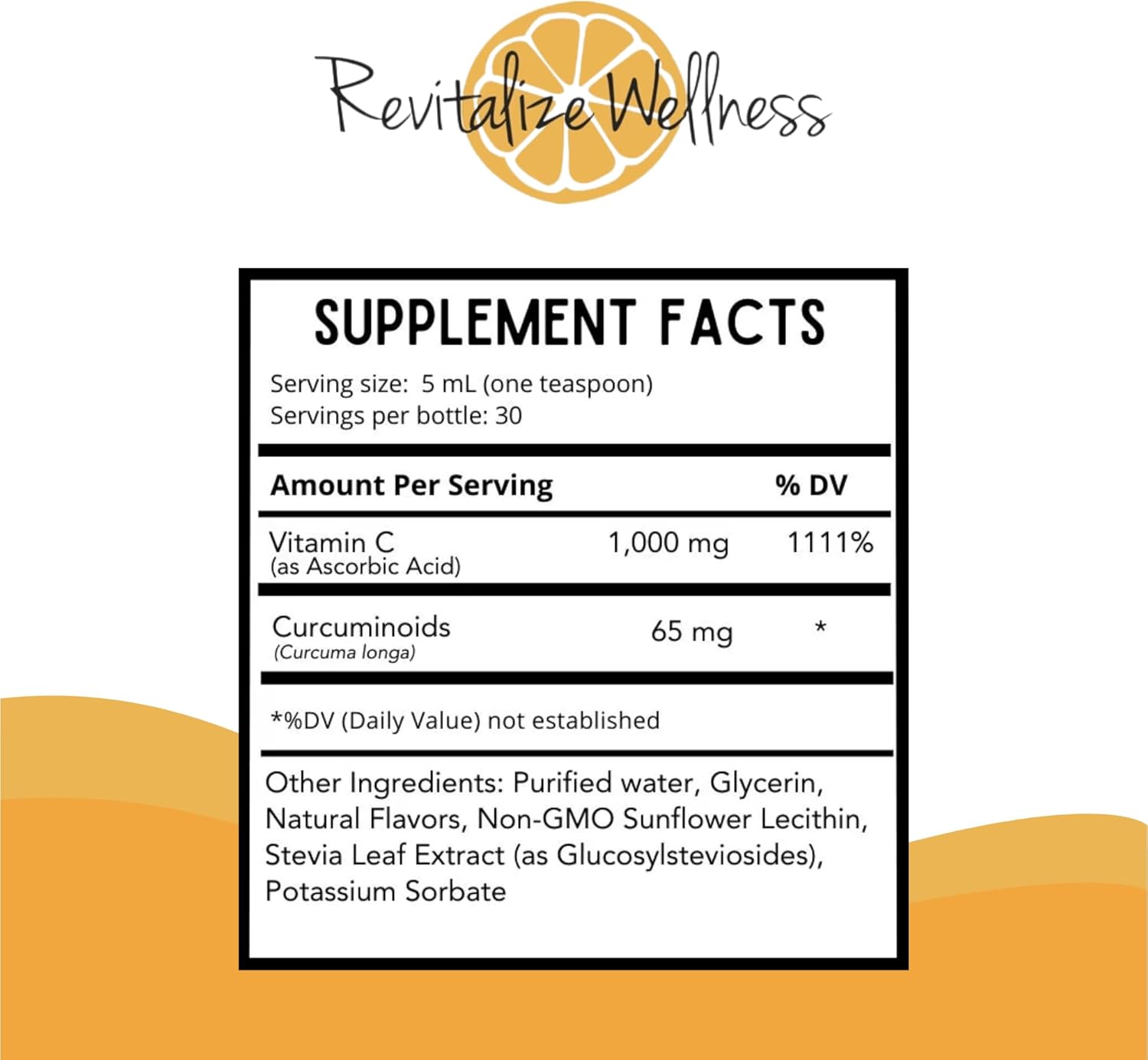 High Potency Liposomal Curcumin-C with 1,000 mg Vitamin C & 65 mg Curcumin | Superior Absorption, Pure, Corn Free, & GMO-Free | 30 Servings