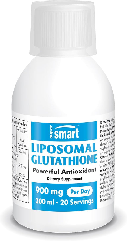 High Potency Liposomal Glutathione Liquid with Vitamin C - Enhanced Antioxidant Formula - Non-GMO & Gluten Free - 200ml - 20 Servings