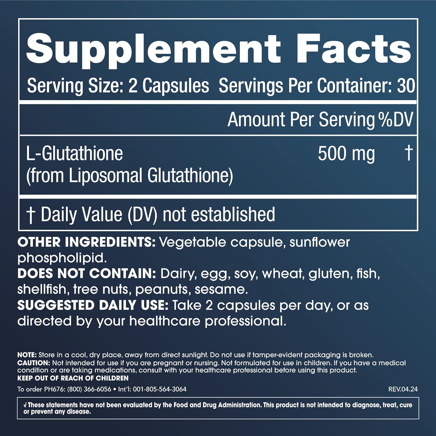 High-Potency Liposomal Glutathione Supplement | 500 mg per Serving | Antioxidant for Healthy Aging, Cells, & Detox | Third-Party Tested