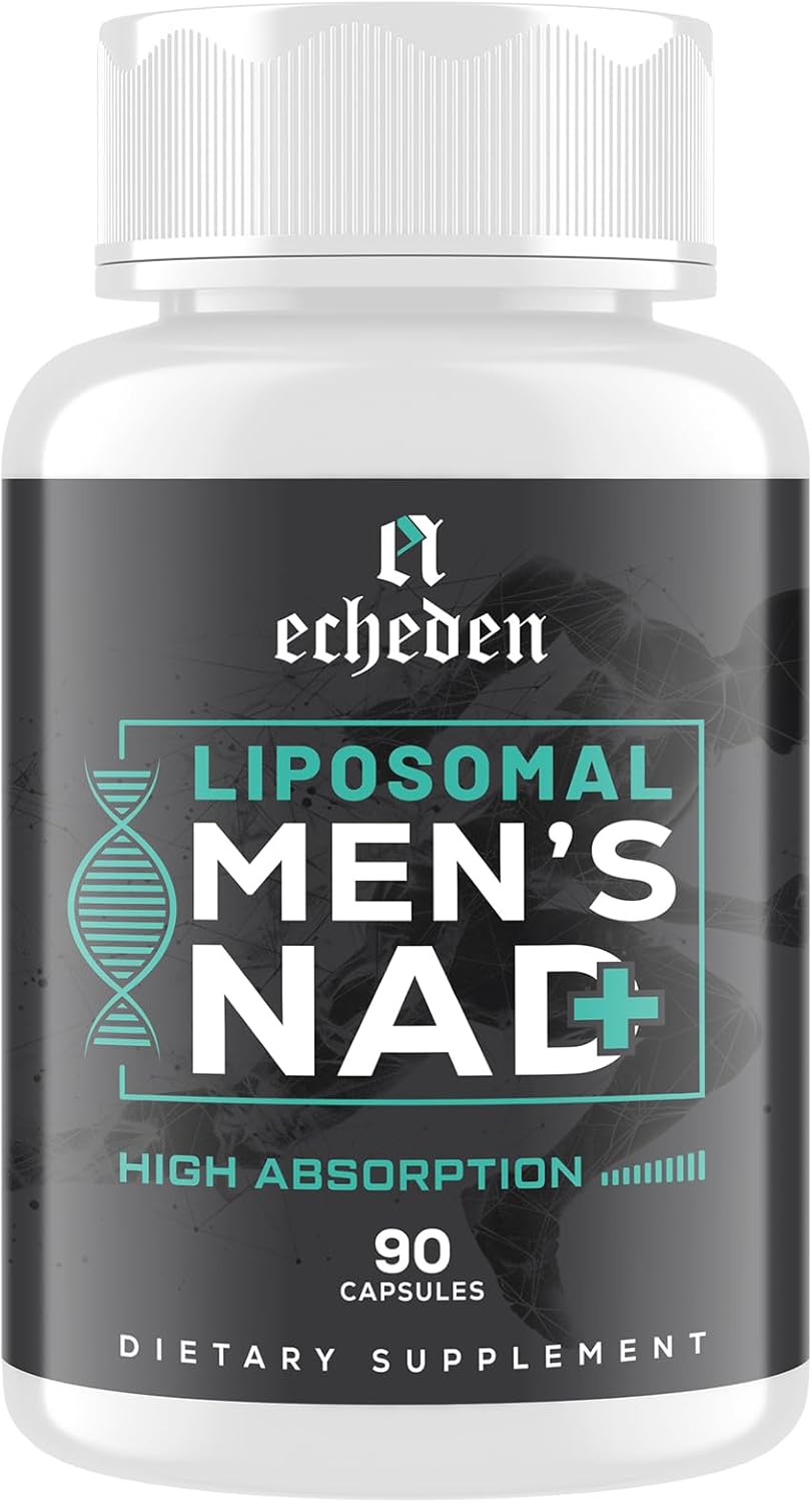 High-Potency Liposomal NAD+ Supplement for Men - 5-in-1 Formula with 99% Absorption - Made in USA - 90 Vegan Capsules