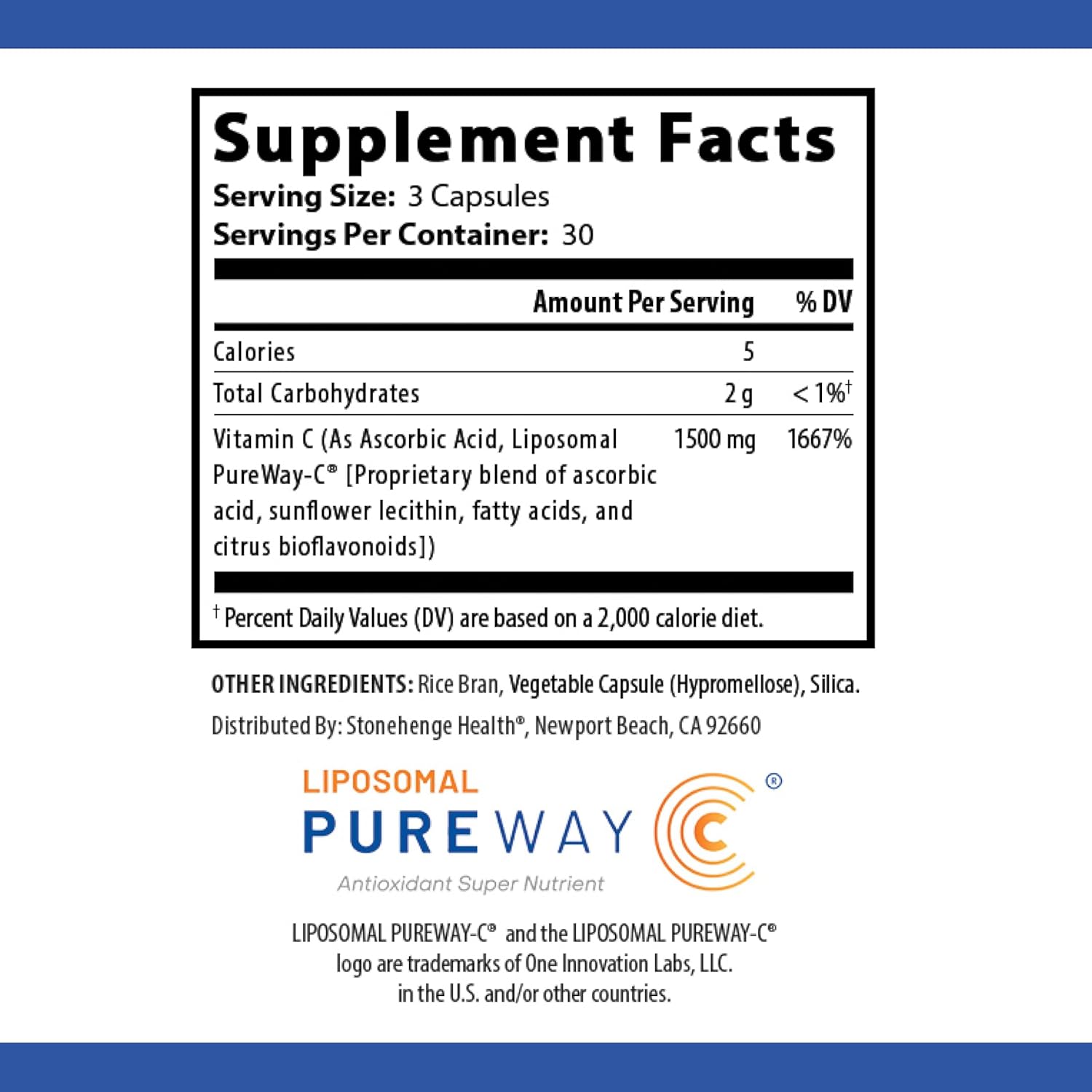 High Potency Liposomal Vitamin C Capsules - 1500mg - 90 Count - Non-GMO Sunflower Source - Immune System Support, Collagen, Brain Health*