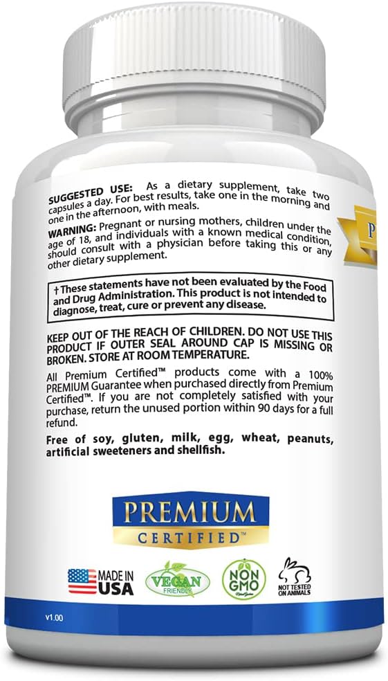 High Potency Liposomal Vitamin C Supplement - 1100mg - 60 Capsules - Easy on Stomach - Enhanced with Phospholipids & Bioperine - Supports Immunity, Antioxidants, and Collagen Production