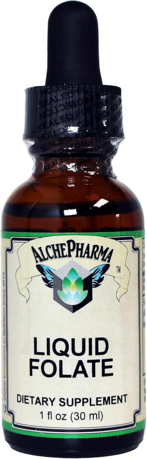 High Potency Liquid Folate Supplement - 667 mcg DFE, 400 mcg Folinic Acid - 800 Servings