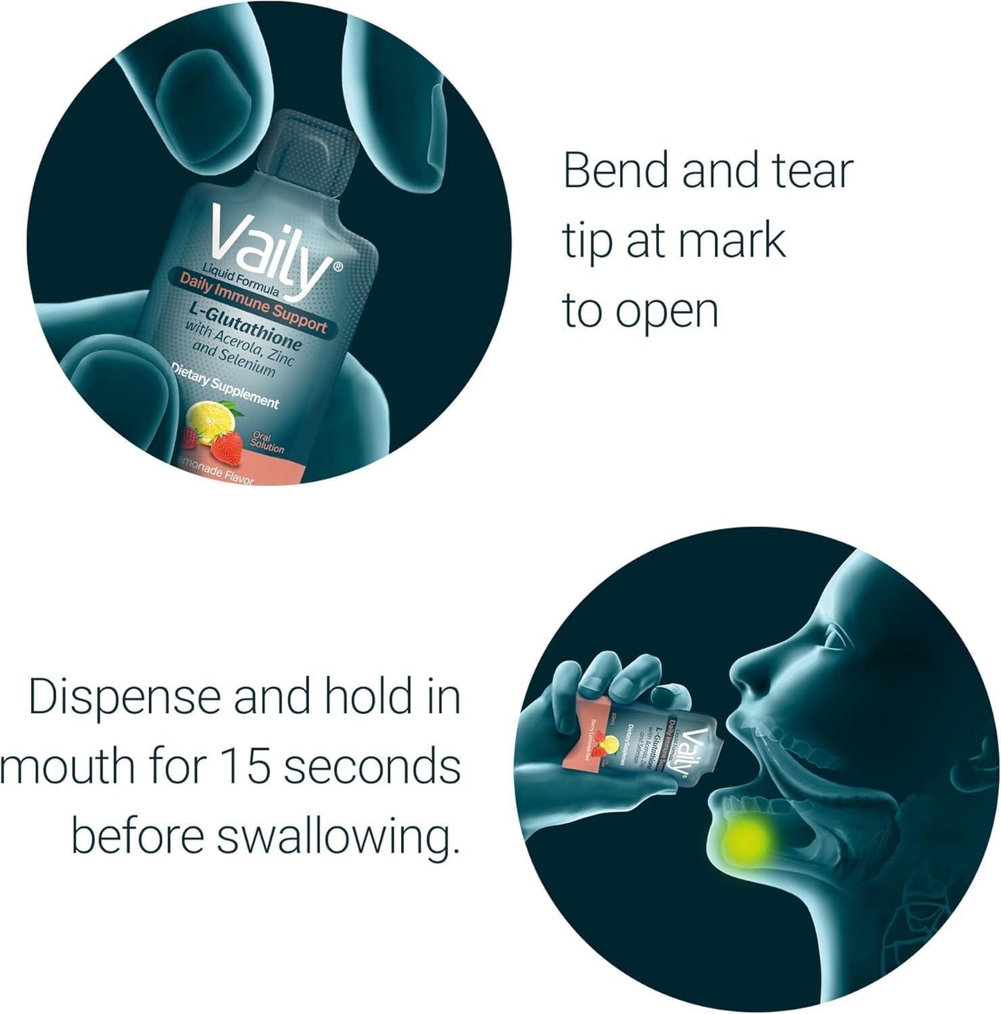 High Potency Liquid Glutathione Supplement with Acerola Vitamin C, Zinc & Selenium - Immune Support for Adults - Antioxidant & Skin Health - 30 Single-dose Vials