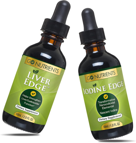 High Potency Liver Edge & Nascent Iodine Supplement - Liquid Drops for Liver Cleanse - Non-GMO, Gluten-Free Liver Support with Milk Thistle Seed