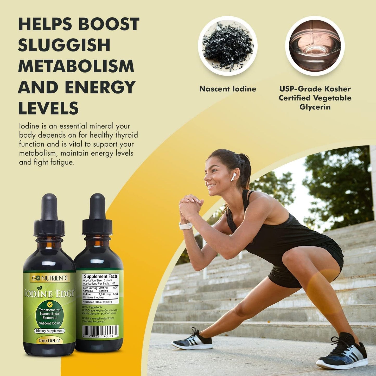 High Potency Liver Edge & Nascent Iodine Supplement - Liquid Drops for Liver Cleanse - Non-GMO, Gluten-Free Liver Support with Milk Thistle Seed