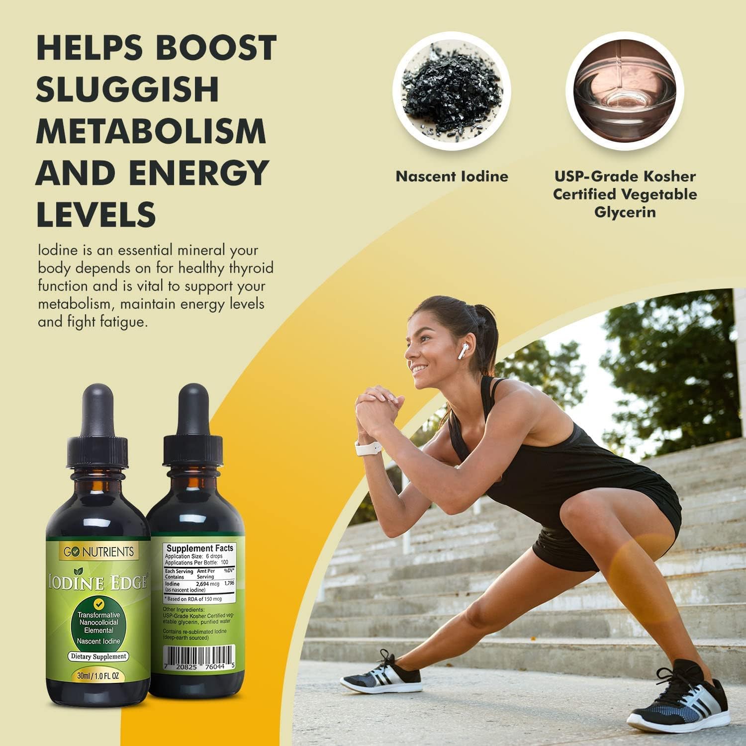 High Potency Liver Edge & Nascent Iodine Supplement - Liquid Drops for Liver Cleanse - Non-GMO, Gluten-Free Liver Support with Milk Thistle Seed