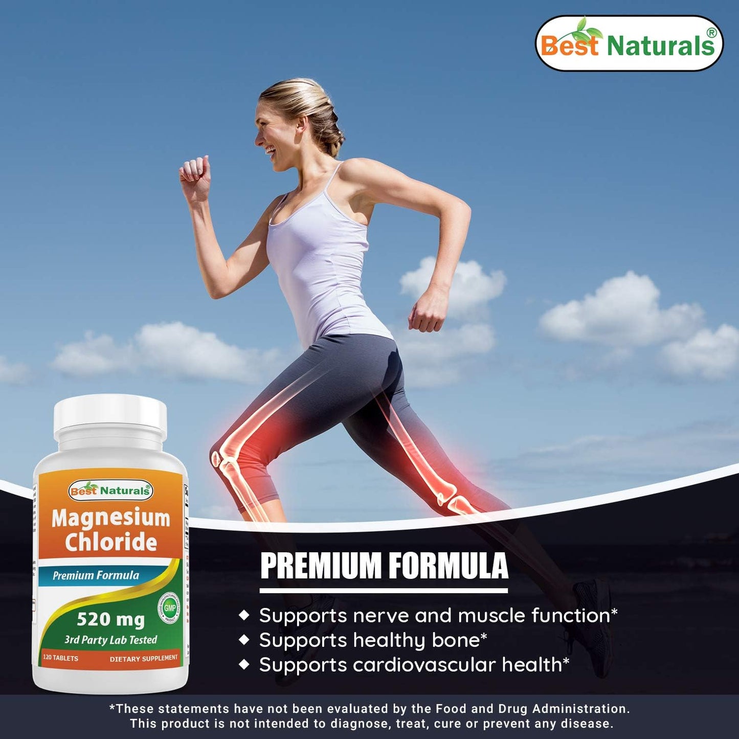 High Potency Magnesium Chloride and Selenium Supplement - 520mg Magnesium, 200mcg Selenium - Top Quality Naturals Formula