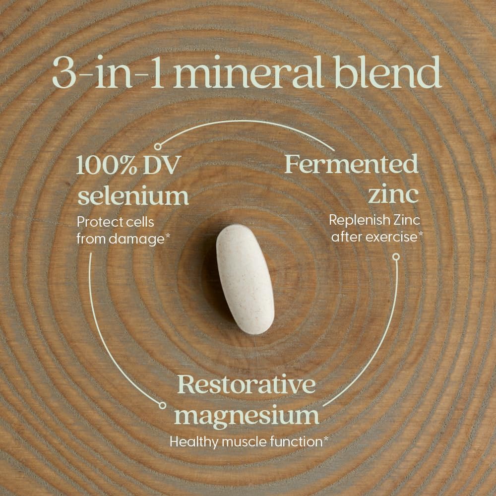 High-Potency Magnesium-Selenium-Zinc Supplement for Post-Workout Recovery, Muscle Support, and Hydration, 30 Tablets