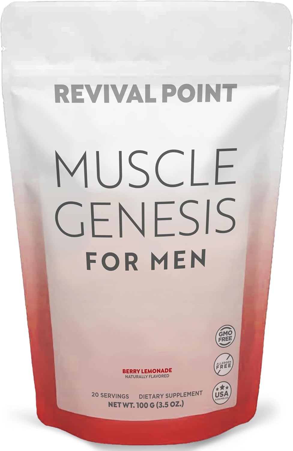High-Potency Muscle Genesis HMB and Vitamin D3 Supplement - Supports Recovery, Lean Muscle Mass, and Healthy Aging in Men - 5000mg Per Serving