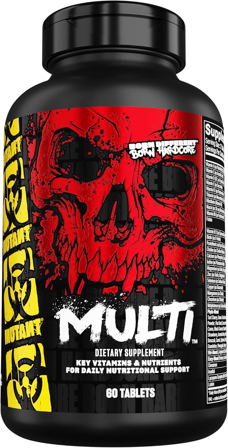 High Potency Mutant Multi Vitamins for Heavy Lifting - 60 Tablets with 75+ Ingredients