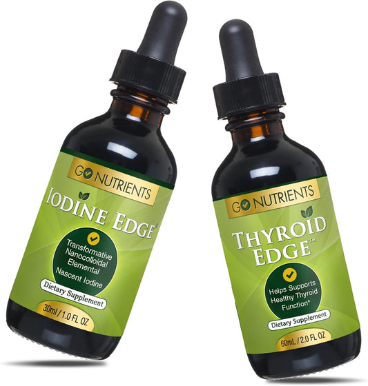 High Potency Nascent Iodine Liquid Drops for Thyroid Support and Metabolism Boost - Non-GMO Gluten-Free Formula to Improve Skin, Hair Loss, and Iodine Levels