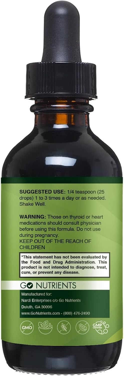 High Potency Nascent Iodine Liquid Drops for Thyroid Support and Metabolism Boost - Non-GMO Gluten-Free Formula to Improve Skin, Hair Loss, and Iodine Levels