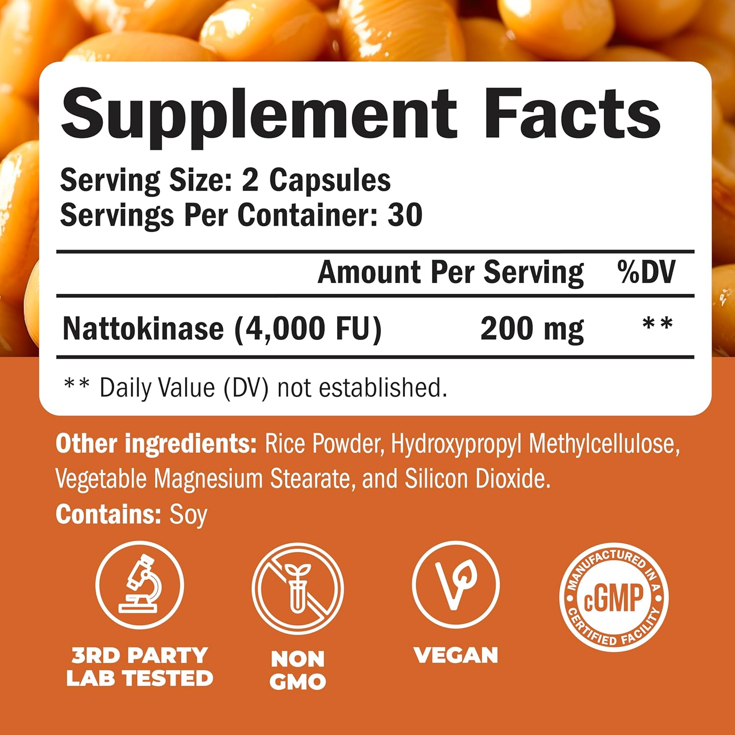 High Potency Nattokinase 4000 FU Supplement for Heart Health & Circulation - Japanese Superfood Enzymes - 60 Capsules - 30-Day Supply - Men & Women's Health Support