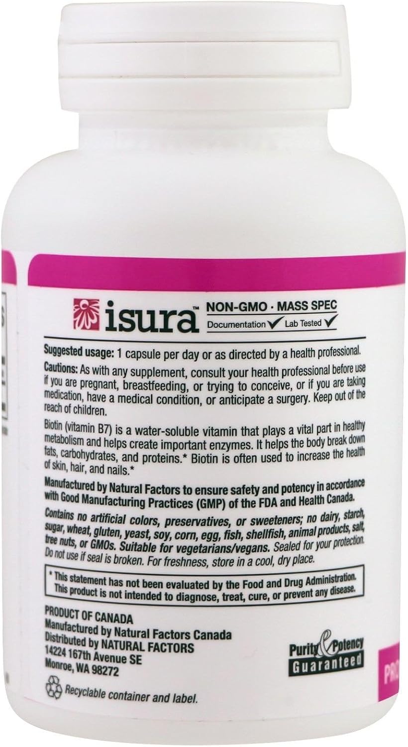 High Potency Natural Factors Biotin Supplement - 10000Mcg, 60 Tablets