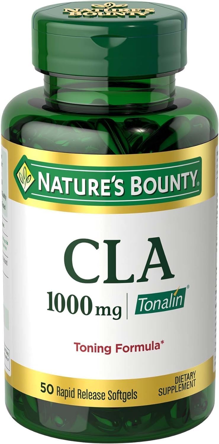 High Potency Nature's Bounty Tonalin 1000 mg Softgels for Diet and Body Support - 50 Count