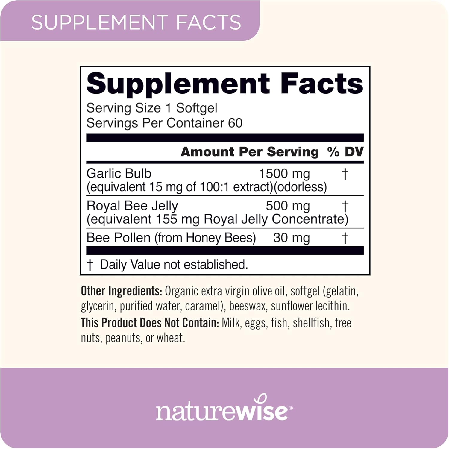 High Potency NatureWise Organic Flaxseed Oil Softgels for Teeth & Immune System Health - 1500mg Omega 3 ALA with Garlic Odorless Formula