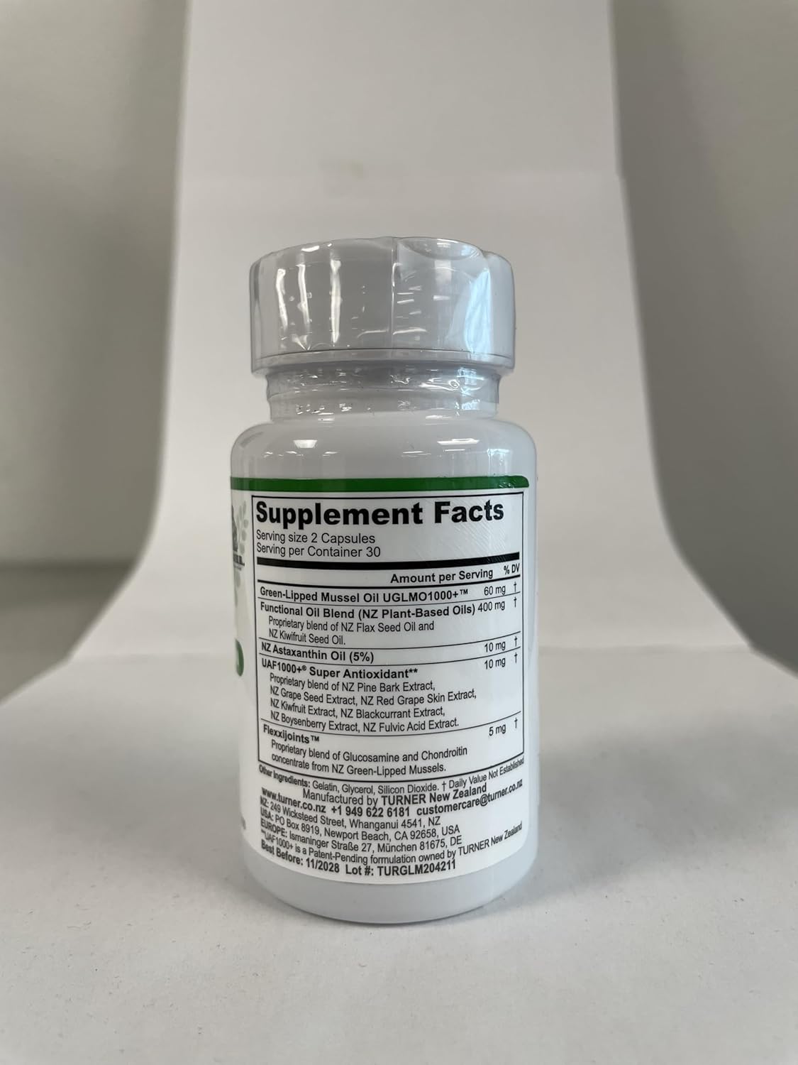 High Potency New Zealand Green Lipped Mussel Oil with Omega-3, UAF1000+ Antioxidant, Joint Comfort, Mobility, 60 Softgels