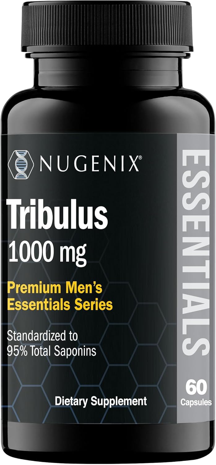 High Potency Nugenix Essentials Tribulus Terrestris Extract for Men - 1000mg, 95% Saponins, Extra Strength - 60 Count