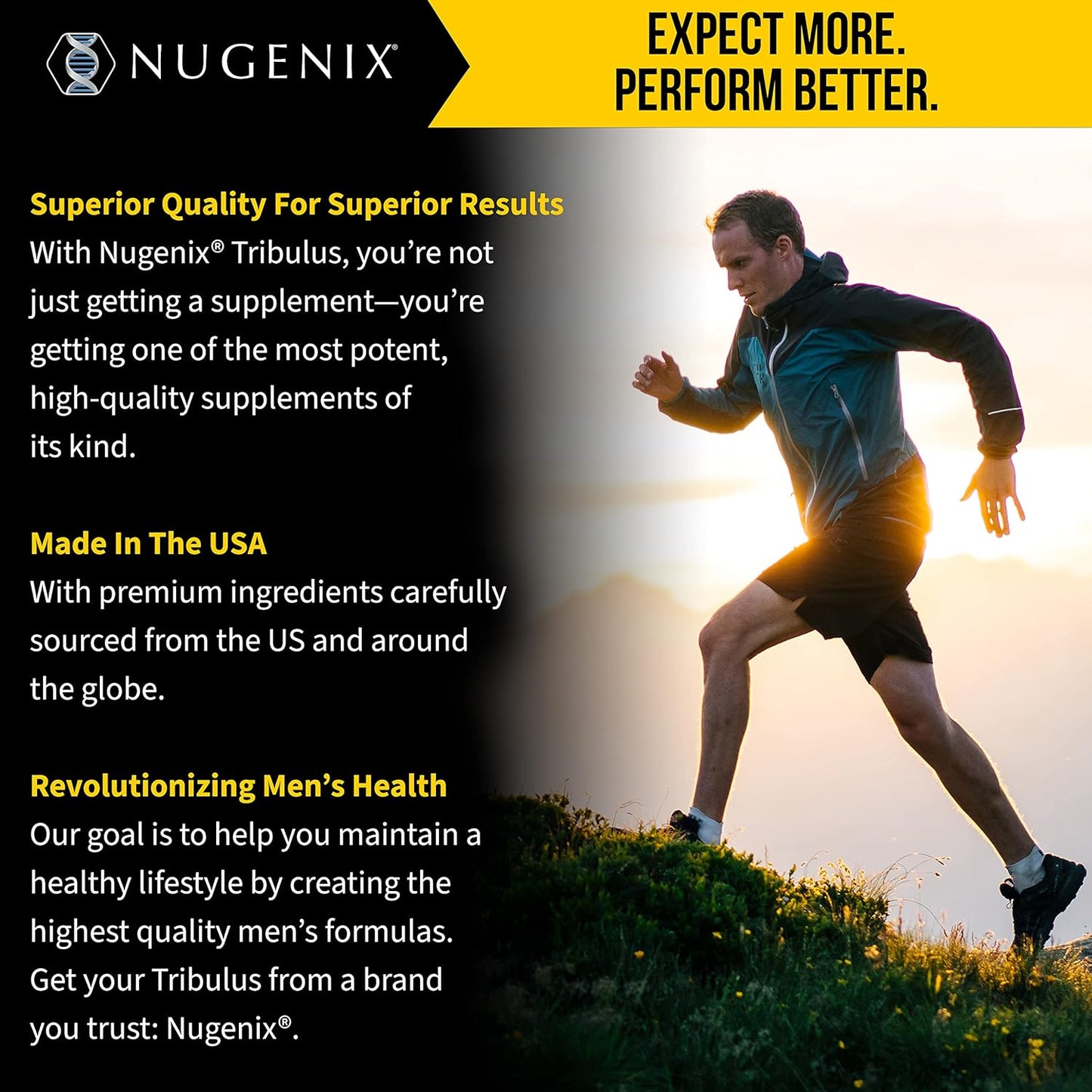 High Potency Nugenix Essentials Tribulus Terrestris Extract for Men - 1000mg, 95% Saponins, Extra Strength - 60 Count