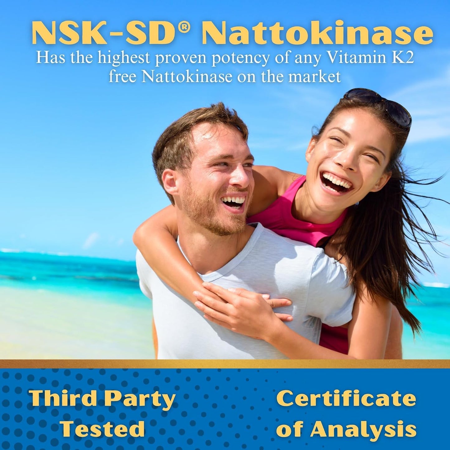 High Potency Nutrient Revolution NSK-SD Nattokinase Supplement for Cardiovascular Support - Optimizes Circulation - Non-GMO & Vegetarian - 60 Ct