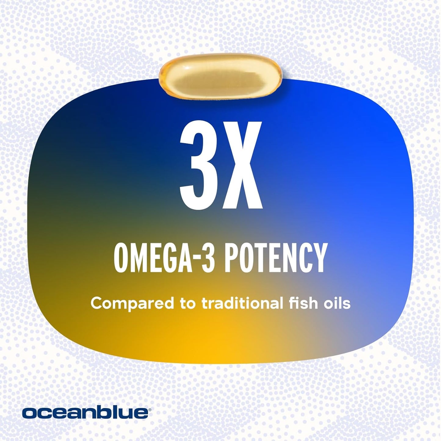 High-Potency OceanBlue Professional Omega-3 2100 - 60 Count Triple Strength Burpless Fish Oil with EPA, DHA & DPA - Orange Flavor - 30 Servings