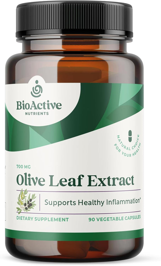 High Potency Olive Leaf Extract 700mg - 180 Capsules - 20% Oleuropein - Promotes Wellness & Immune Support